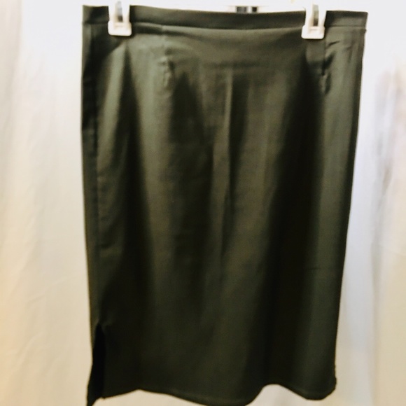 Top Choice Fashion Dark Green Stretch Pencil Skirt - Picture 1 of 4